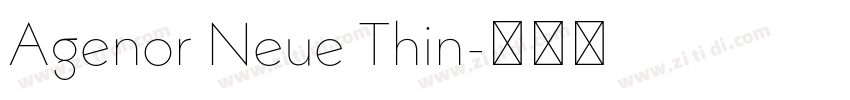 Agenor Neue Thin字体转换